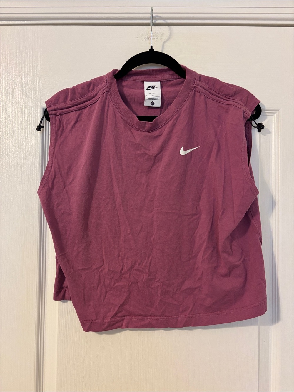 Nike Muscle Tank Top - Dusty Mauve with White Swoosh